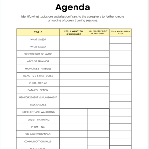 BCBA Parent Training Toolkit: Customizable Checklists, Calendars & Expert Tips